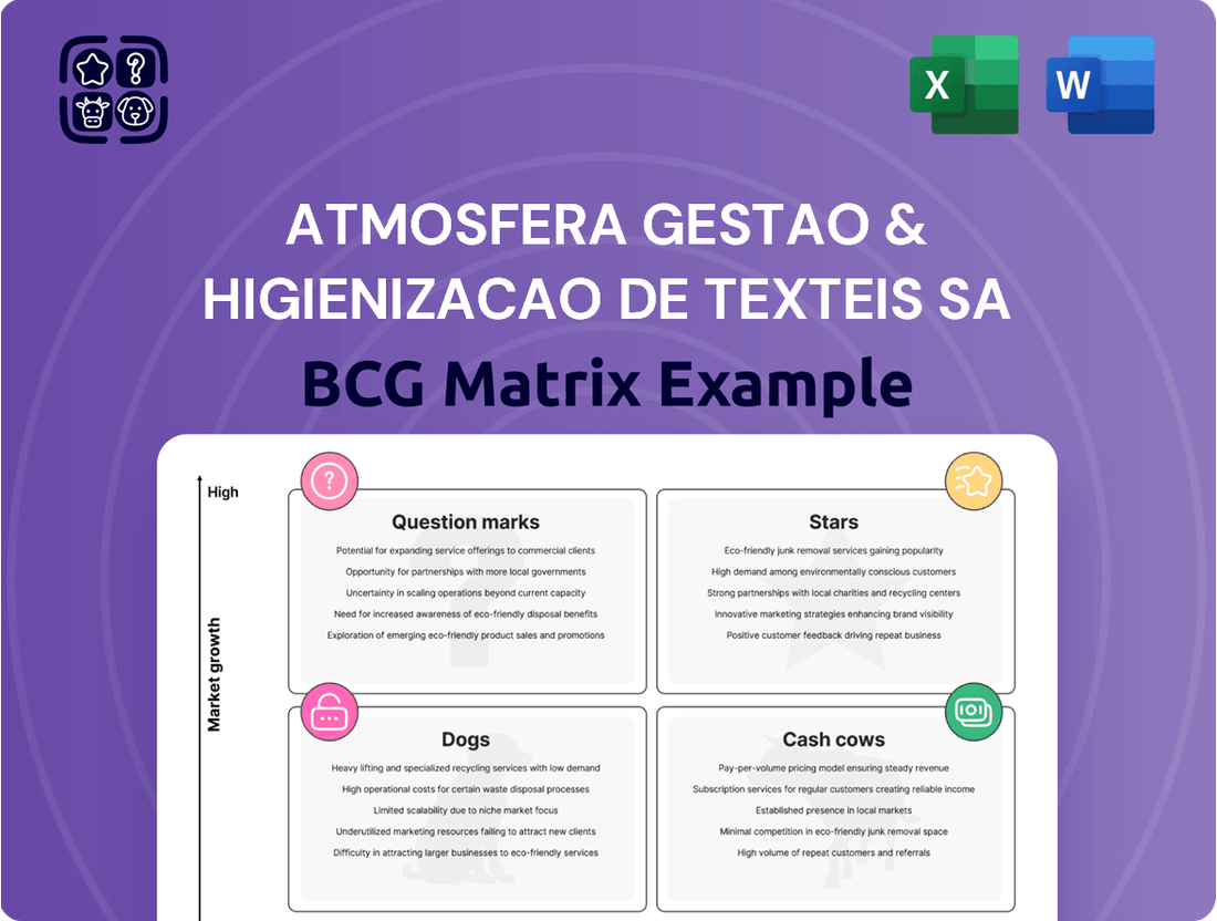 Atmosfera Gestao & Higienizacao de Texteis SA Boston Consulting Group Matrix