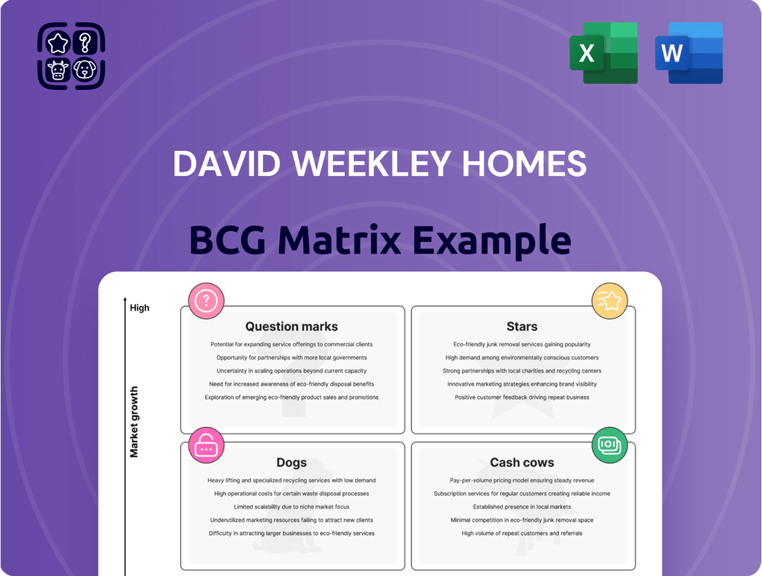 David Weekley Homes Boston Consulting Group Matrix