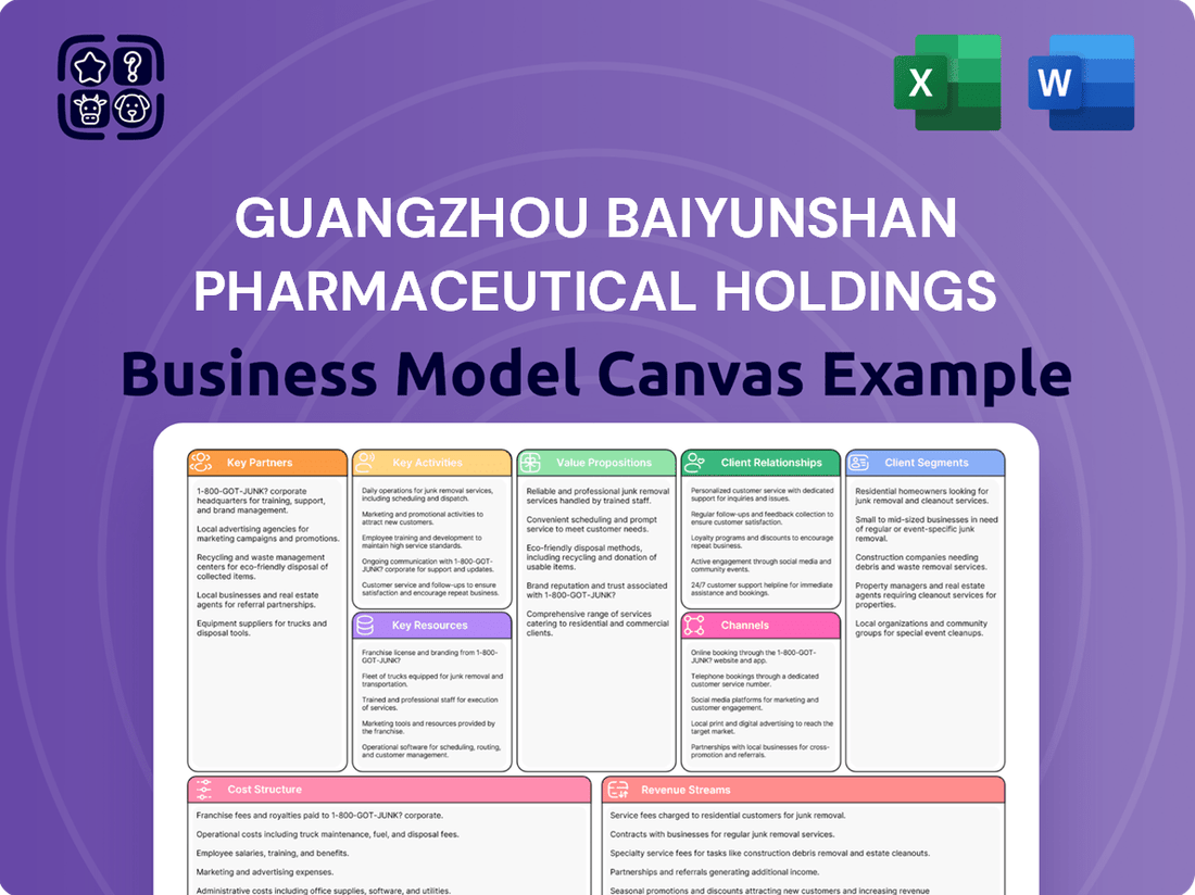 Guangzhou Baiyunshan Pharmaceutical Holdings Business Model Canvas