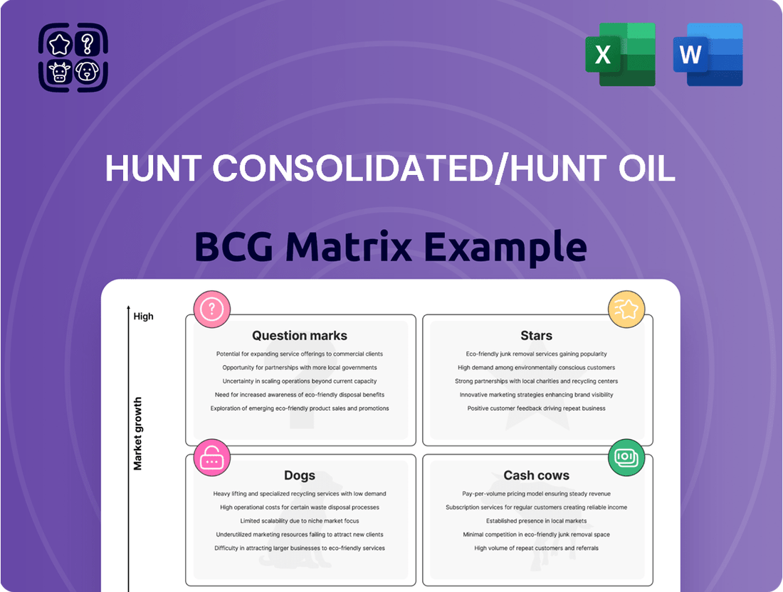 Hunt Consolidated/Hunt Oil Boston Consulting Group Matrix
