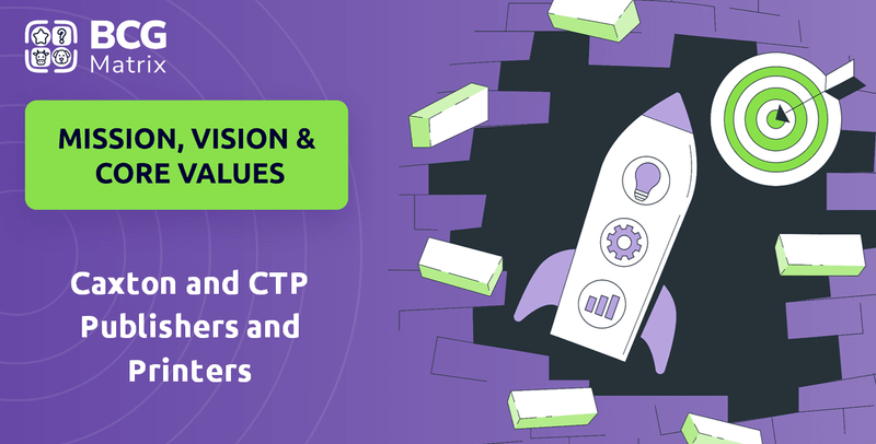 What are Mission Vision & Core Values of Caxton and CTP Publishers and Printers Company?