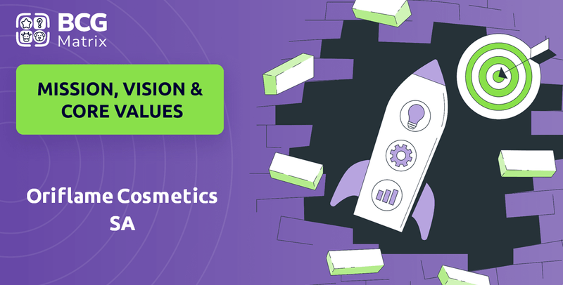 What are Mission Vision & Core Values of Oriflame Cosmetics SA Company?