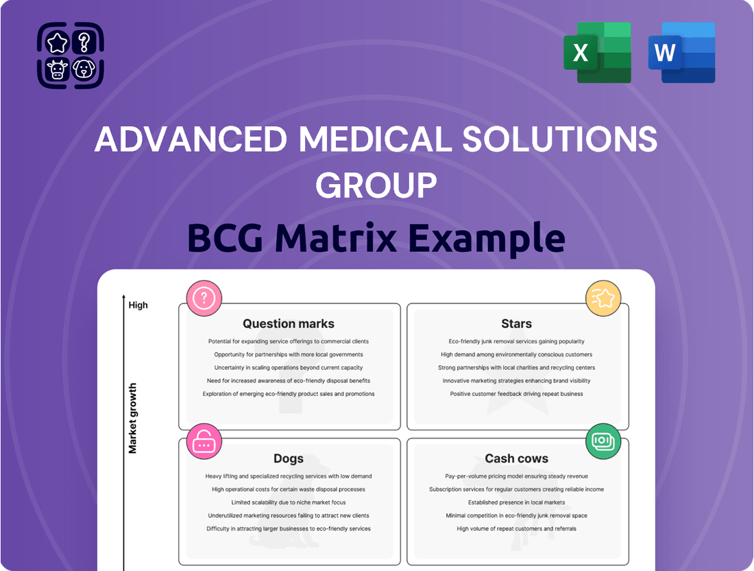 Advanced Medical Solutions Group Boston Consulting Group Matrix