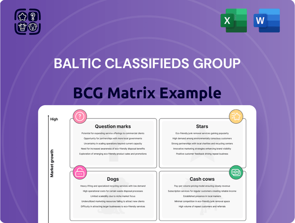 Baltic Classifieds Group Boston Consulting Group Matrix