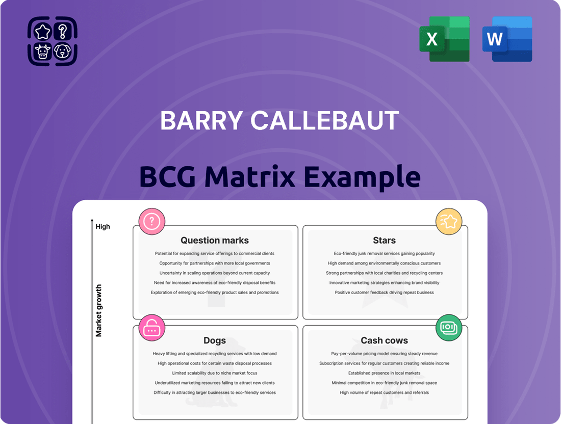 Barry Callebaut Boston Consulting Group Matrix
