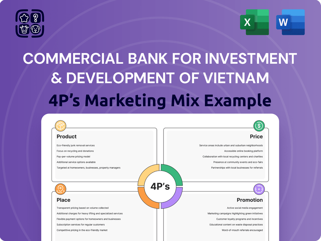 Commercial Bank For Investment & Development Of Vietnam Marketing Mix