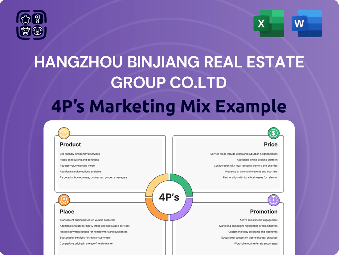 Hangzhou Binjiang Real Estate Group Co.Ltd Marketing Mix