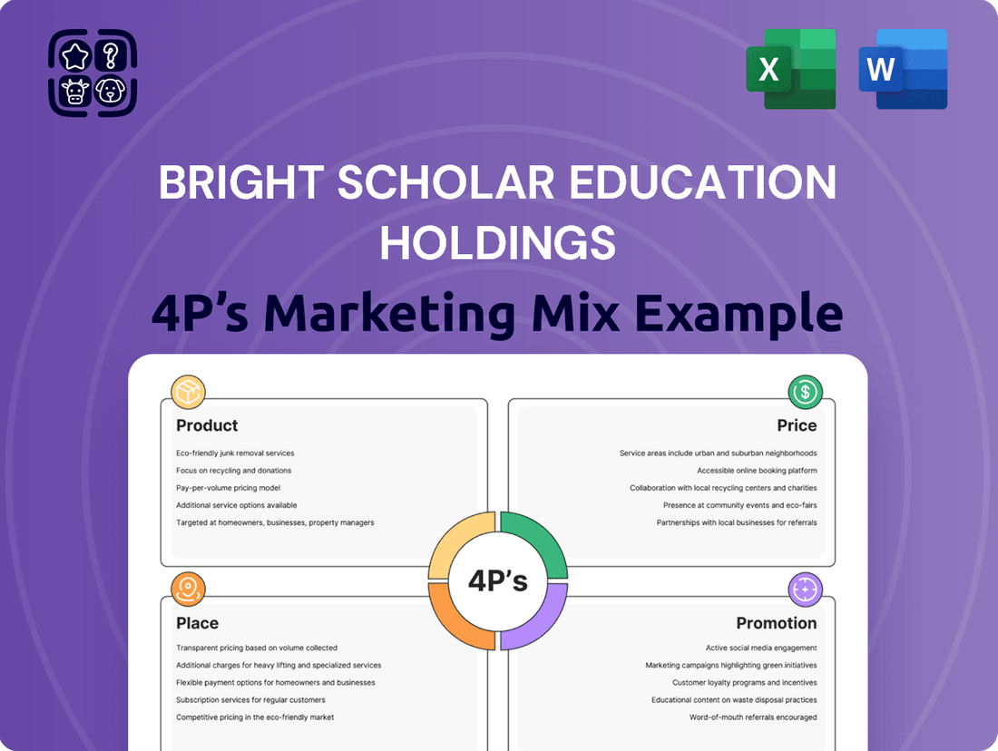 Bright Scholar Education Holdings Marketing Mix