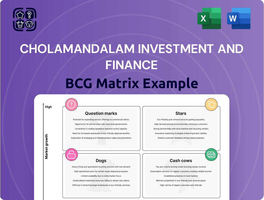 Cholamandalam Investment and Finance Boston Consulting Group Matrix