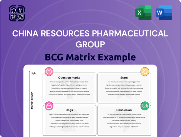 China Resources Pharmaceutical Group Boston Consulting Group Matrix