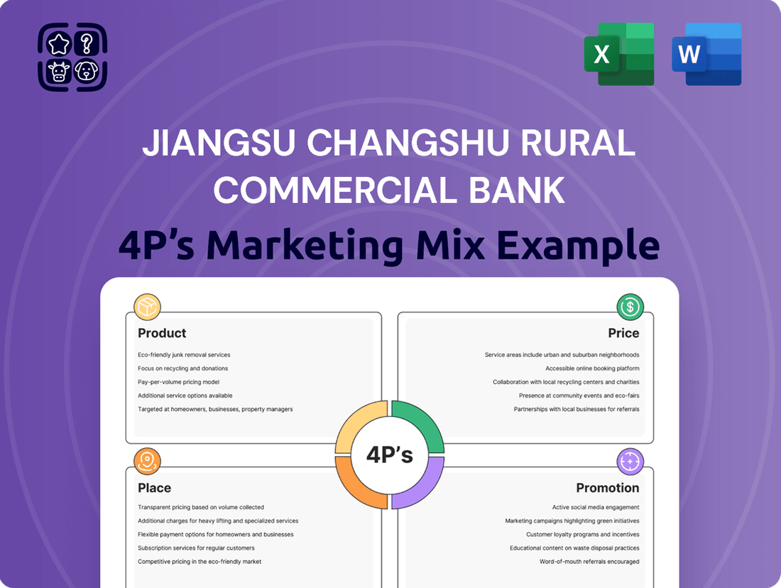 Jiangsu Changshu Rural Commercial Bank Marketing Mix
