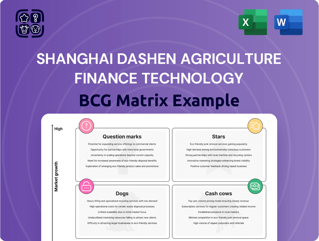 Shanghai Dashen Agriculture Finance Technology Boston Consulting Group Matrix