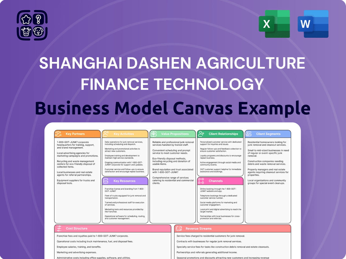 Shanghai Dashen Agriculture Finance Technology Business Model Canvas