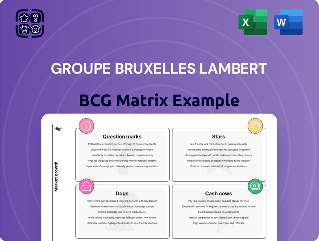 Groupe Bruxelles Lambert Boston Consulting Group Matrix