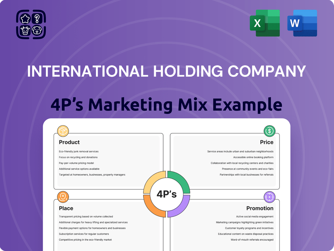 International Holding Company Marketing Mix