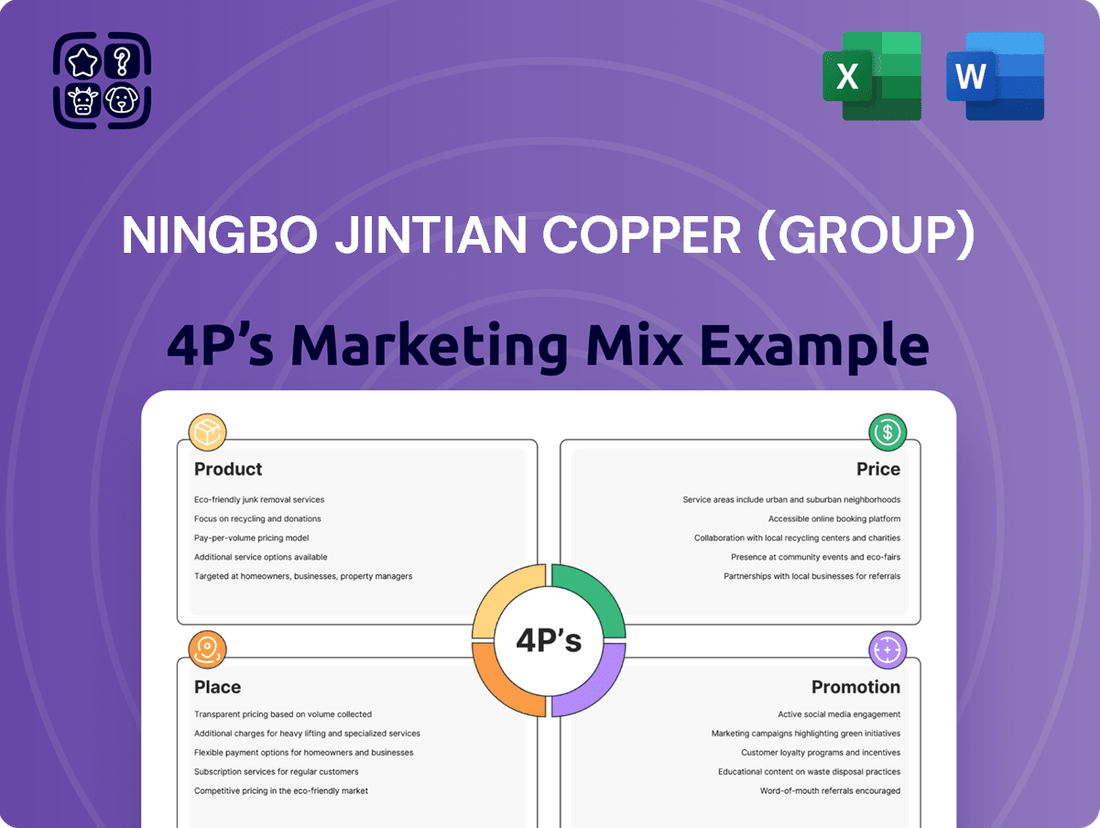 Ningbo Jintian Copper (Group) Marketing Mix