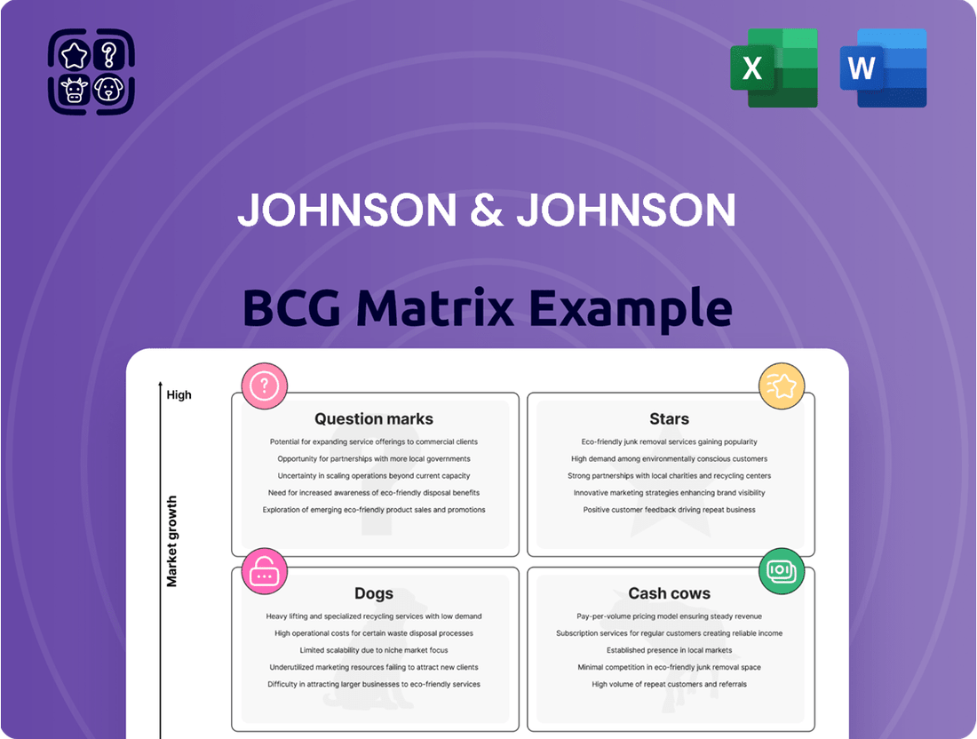 Johnson & Johnson Boston Consulting Group Matrix