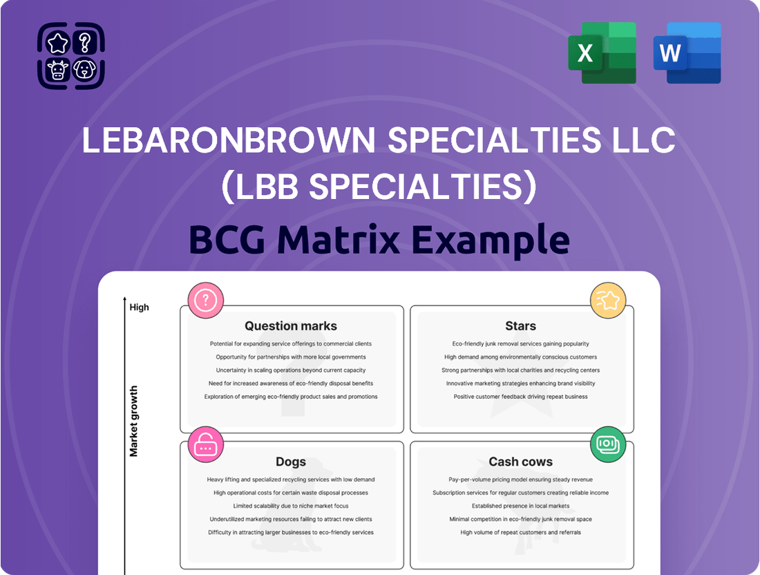LeBaronBrown Specialties LLC (LBB Specialties) Boston Consulting Group Matrix