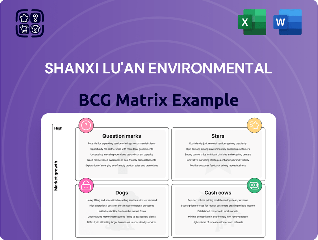 Shanxi Lu'an Environmental Boston Consulting Group Matrix