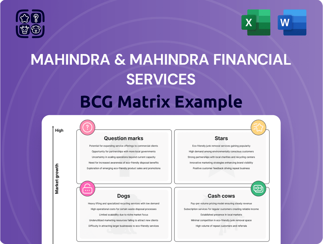 Mahindra & Mahindra Financial Services Boston Consulting Group Matrix