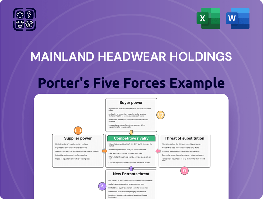 Mainland Headwear Holdings Porter's Five Forces Analysis