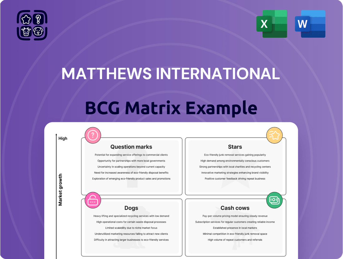 Matthews International Boston Consulting Group Matrix