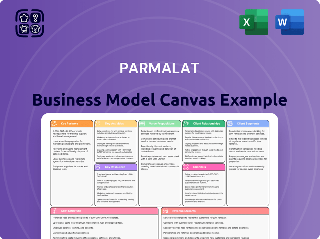Parmalat Business Model Canvas