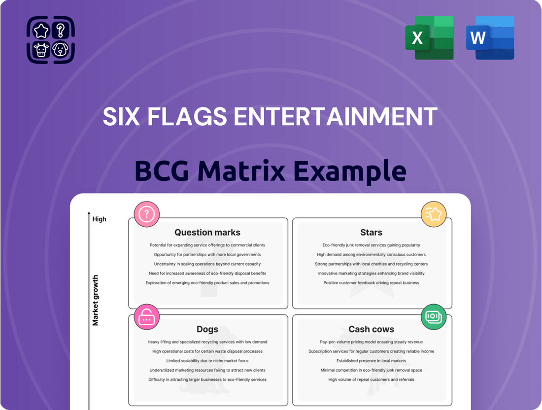 Six Flags Entertainment Boston Consulting Group Matrix