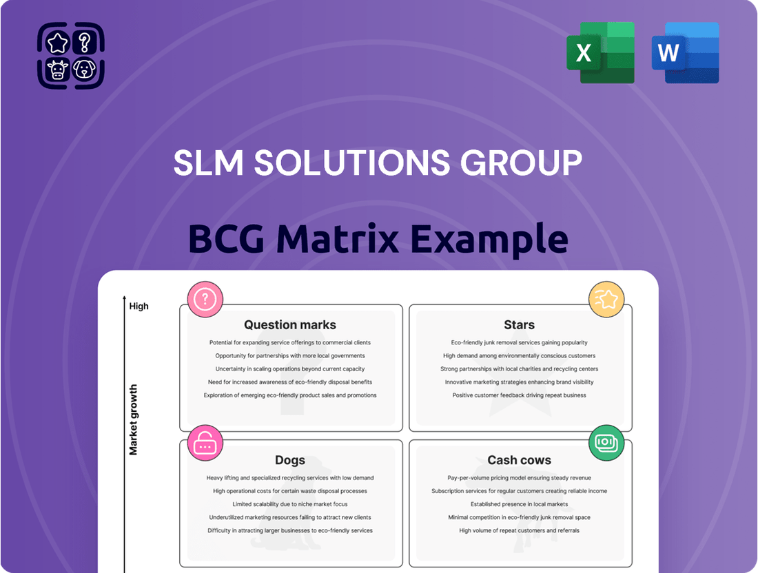 SLM Solutions Group Boston Consulting Group Matrix