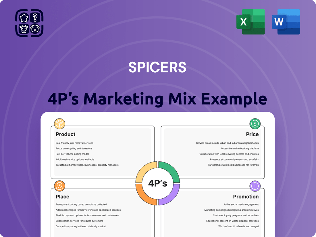 Spicers Marketing Mix