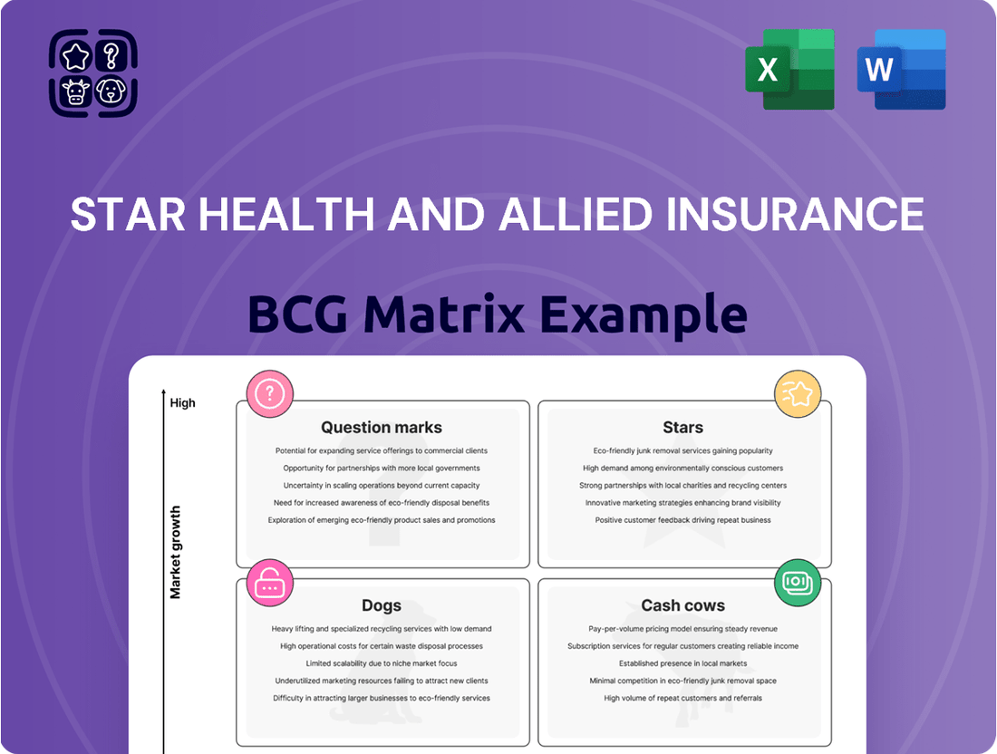 Star Health and Allied Insurance Boston Consulting Group Matrix