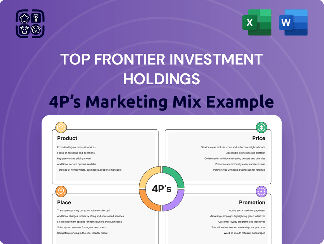 Top Frontier Investment Holdings Marketing Mix