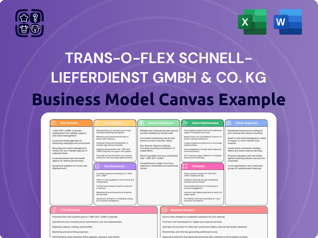trans-o-flex Schnell-Lieferdienst GmbH & Co. KG Business Model Canvas