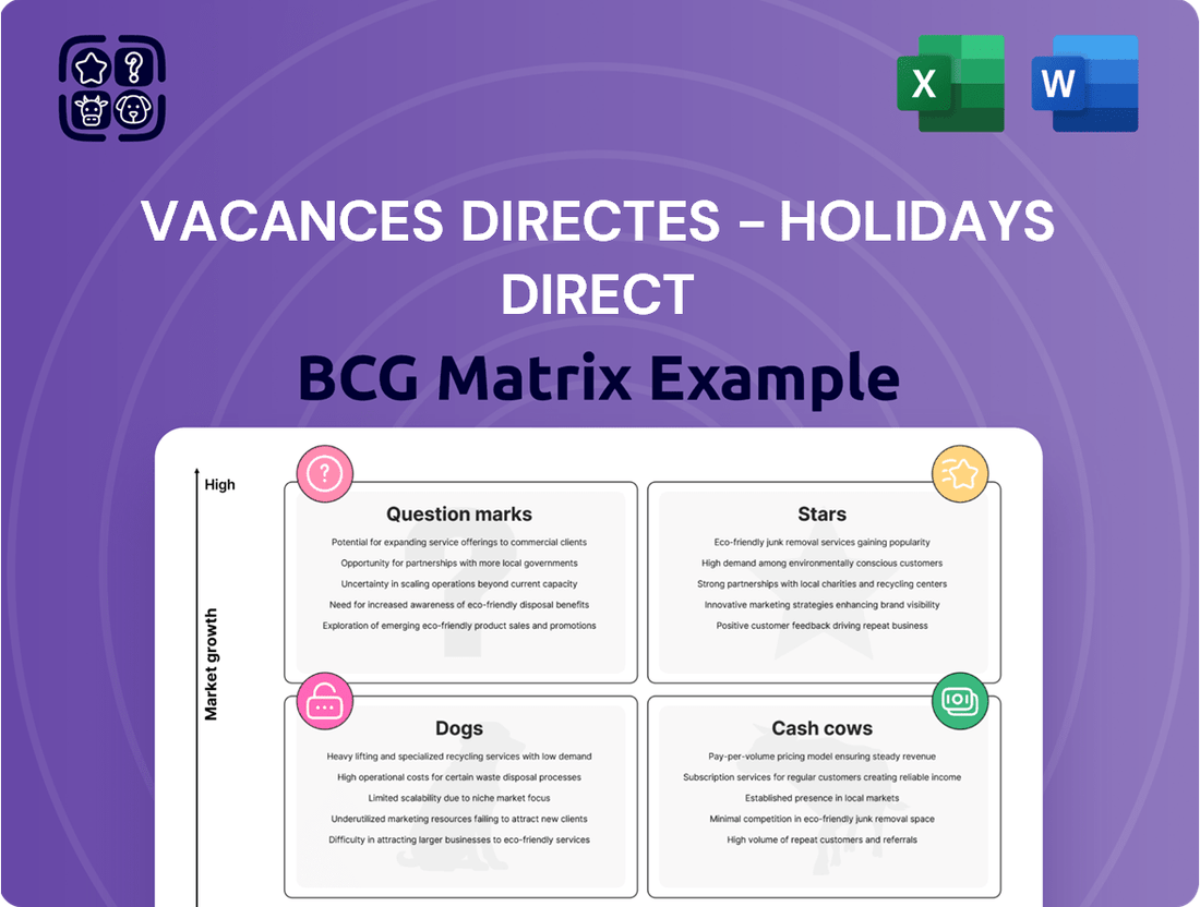 Vacances Directes - Holidays Direct Boston Consulting Group Matrix