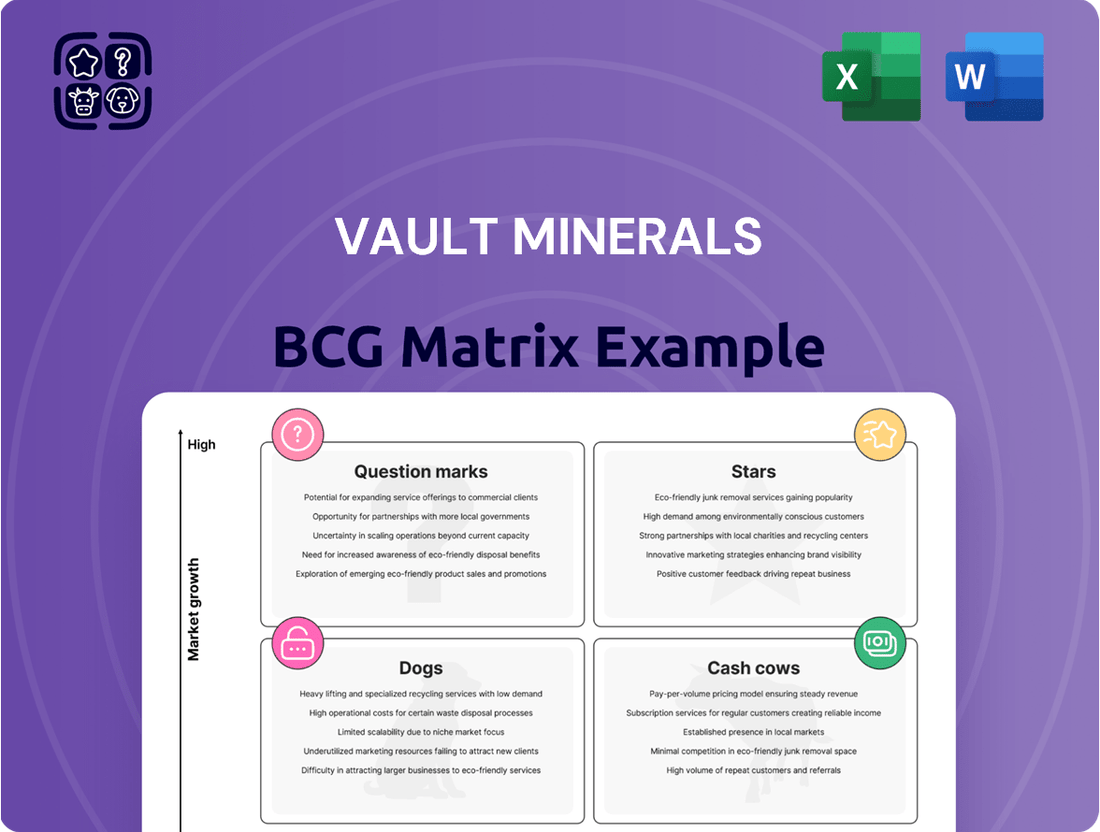Vault Minerals Boston Consulting Group Matrix