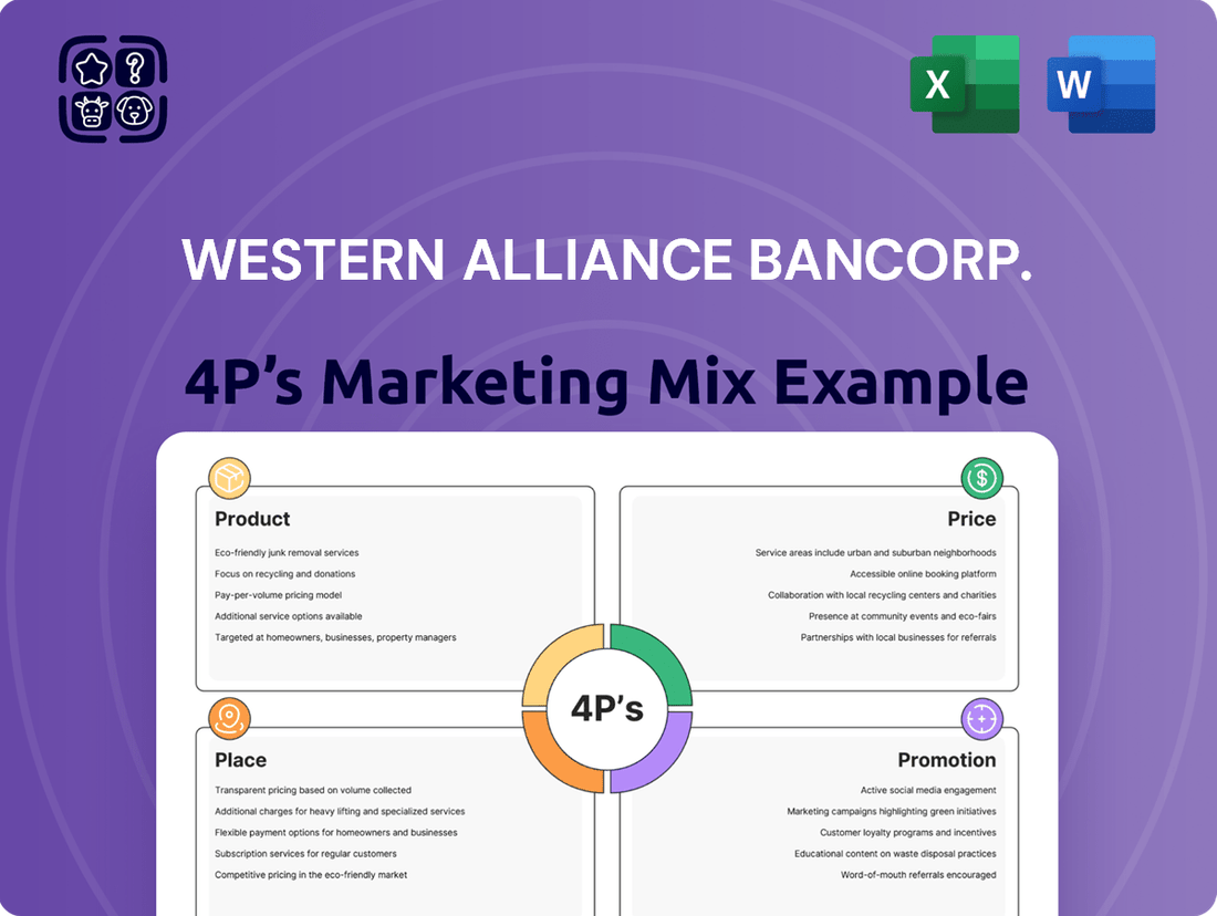 Western Alliance Bancorp. Marketing Mix