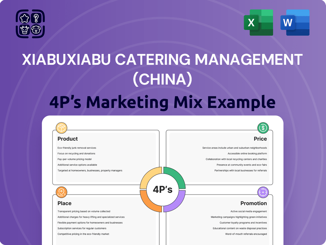 Xiabuxiabu Catering Management (China) Marketing Mix
