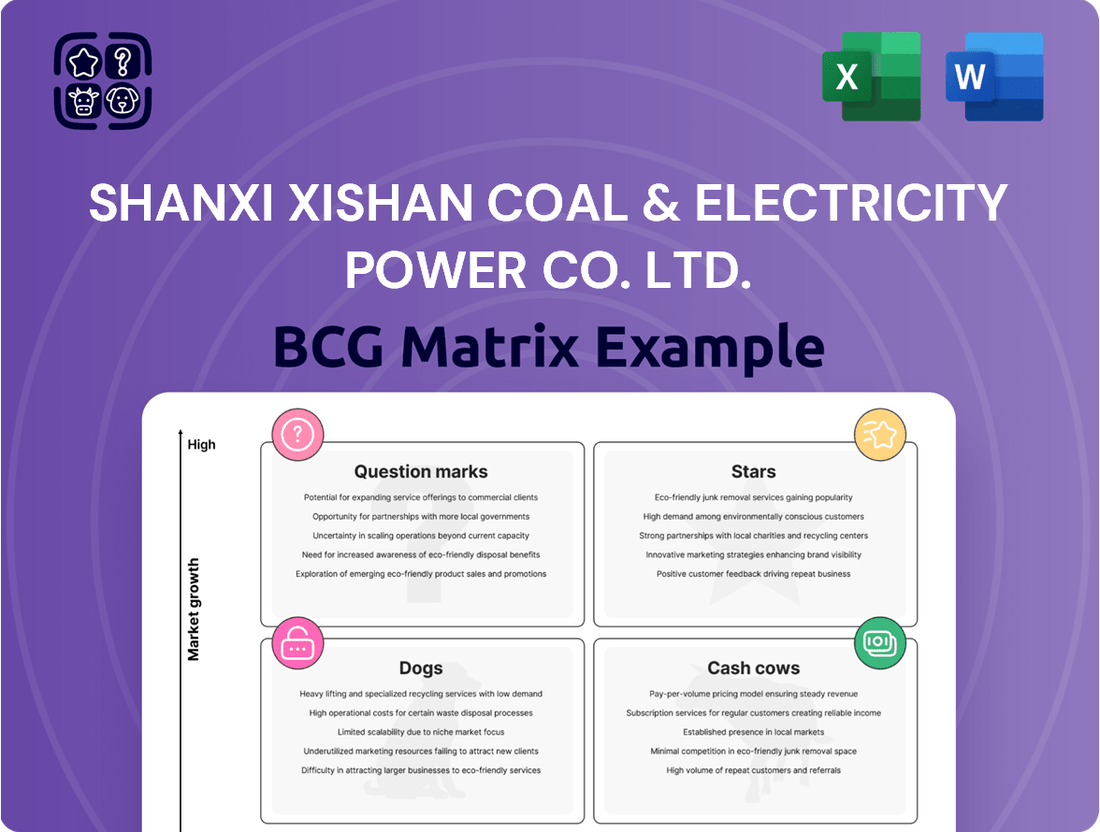 Shanxi Xishan Coal & Electricity Power Co. Ltd. Boston Consulting Group Matrix